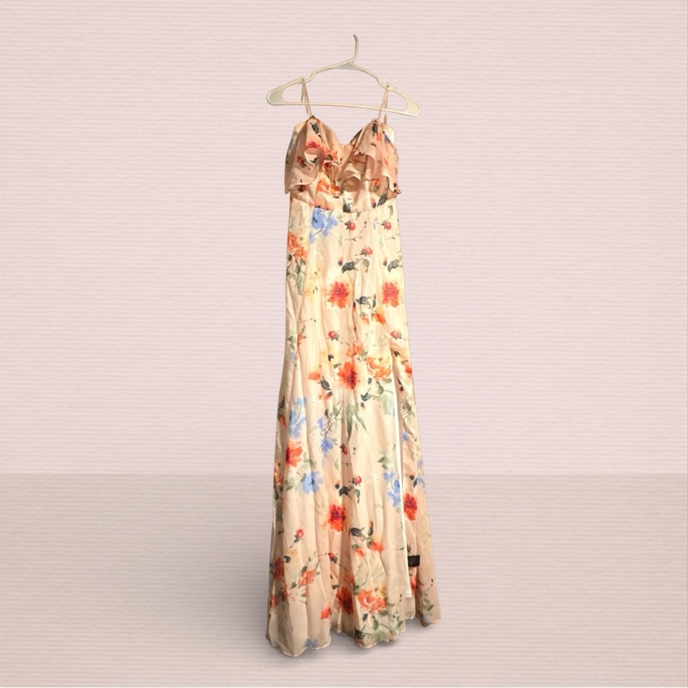 Crystal Doll Floral Off the Shoulder Maxi Dress